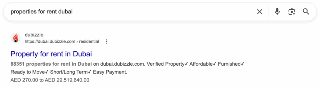icons in meta description